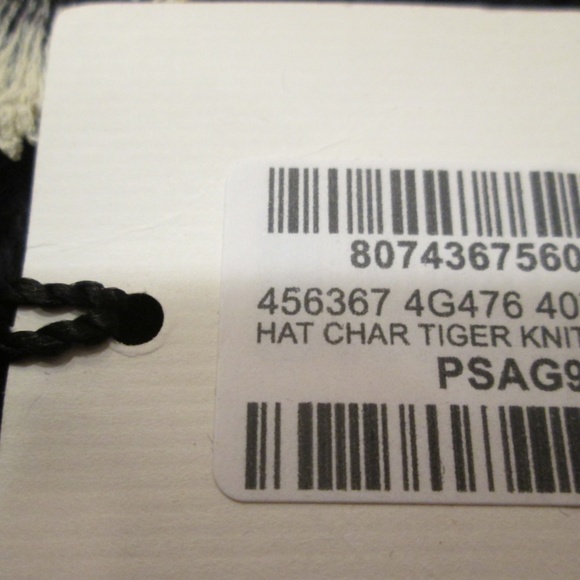 new GUCCI black WOOL Tiger Supreme beanie Sz M - Picture 6 of 13